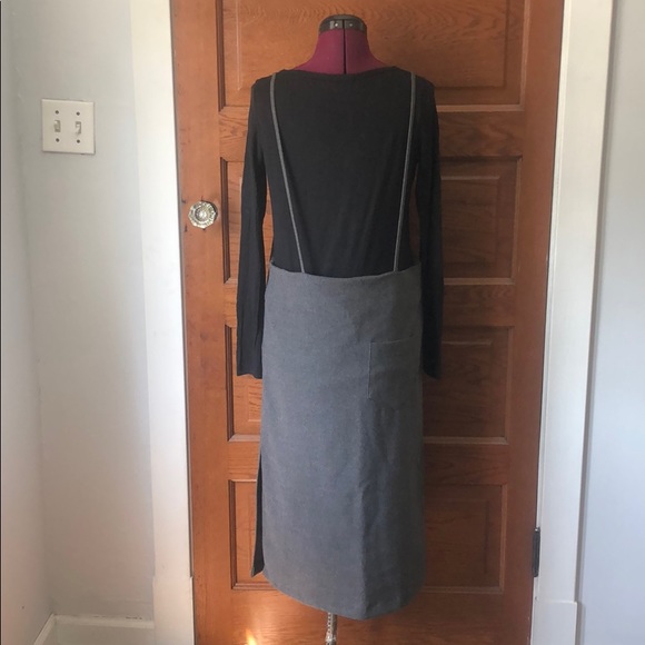 Noul (Oak & Fort) Gray overall bib dress - Picture 4 of 8